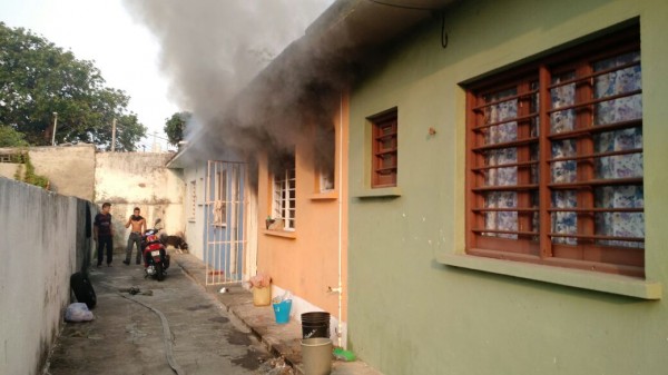 Se incendia recámara en zona centro de Veracruz