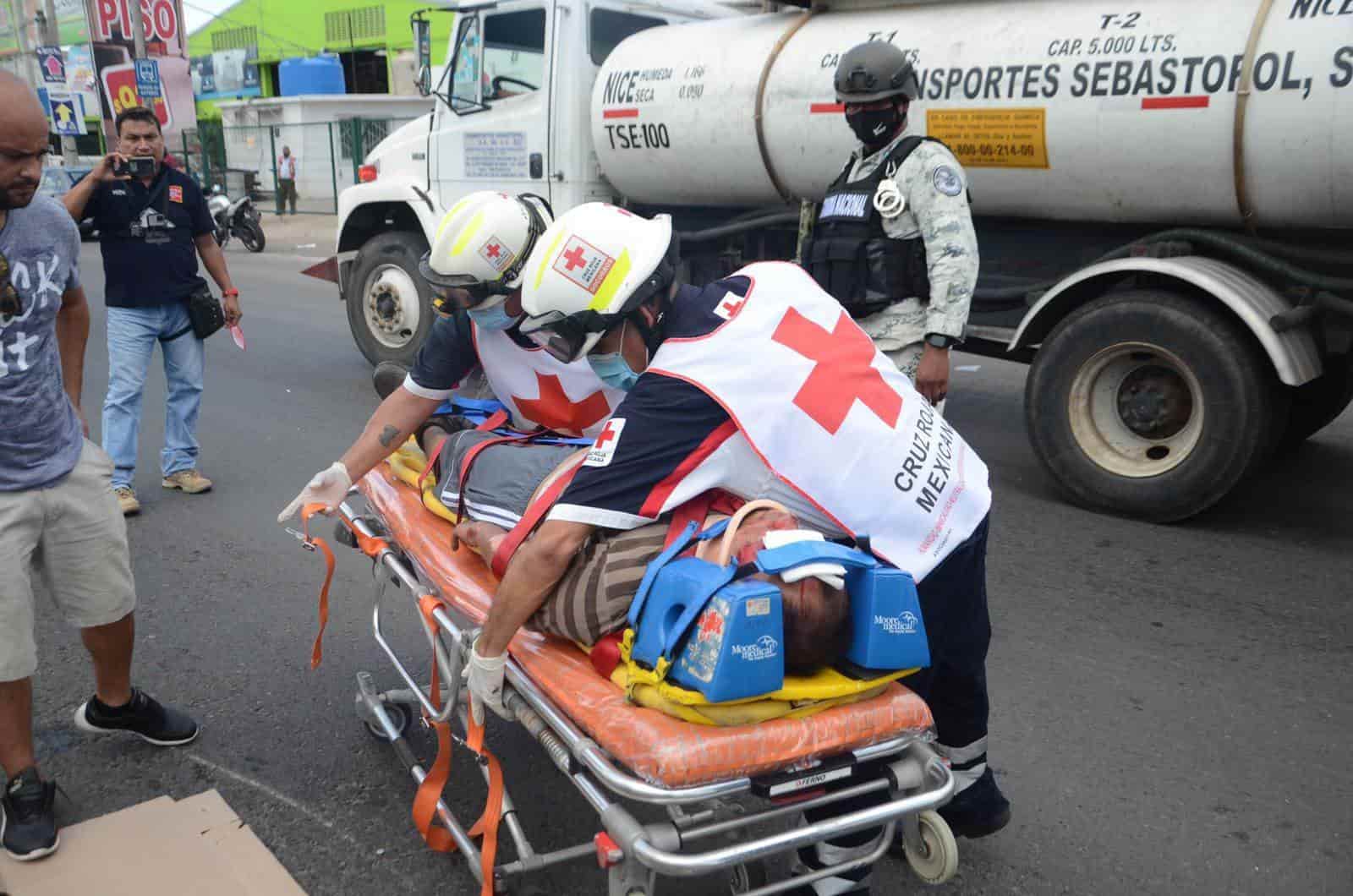 Motociclista resulta lesionado tras ser impactado por vehículo en Veracruz