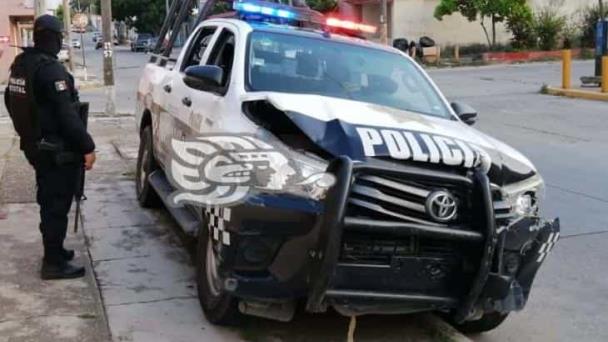 Encontronazo Entre Patrulla Y Veh Culo Particular En Coatzacoalcos