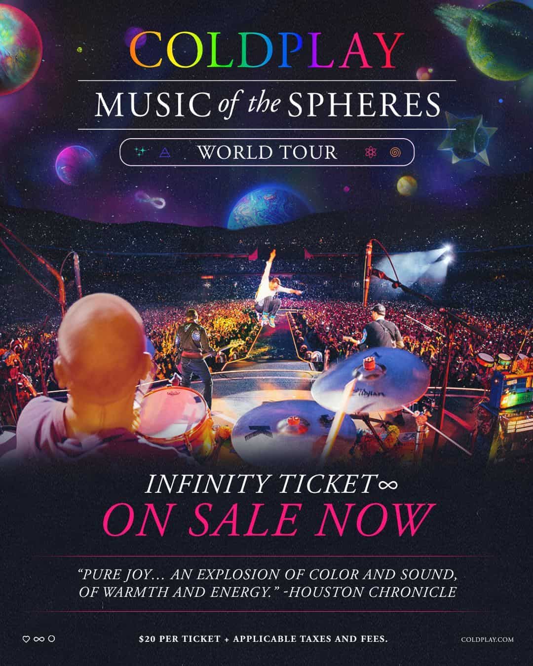 Coldplay Presenta El Infinity Ticket Para Los Fans Que No Puedan