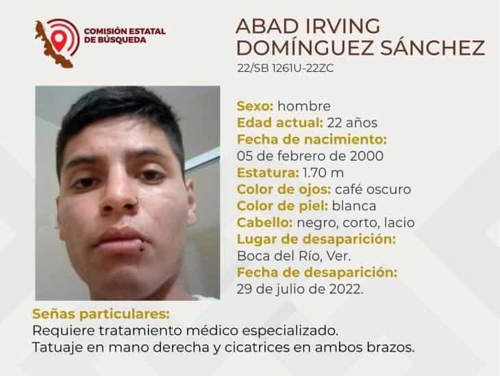 Activan alerta por desaparición de un joven en Boca del Río