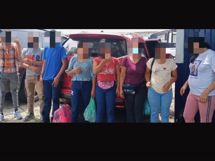 Resguarda SSP a 14 migrantes y detiene a dos por presunto tráfico de