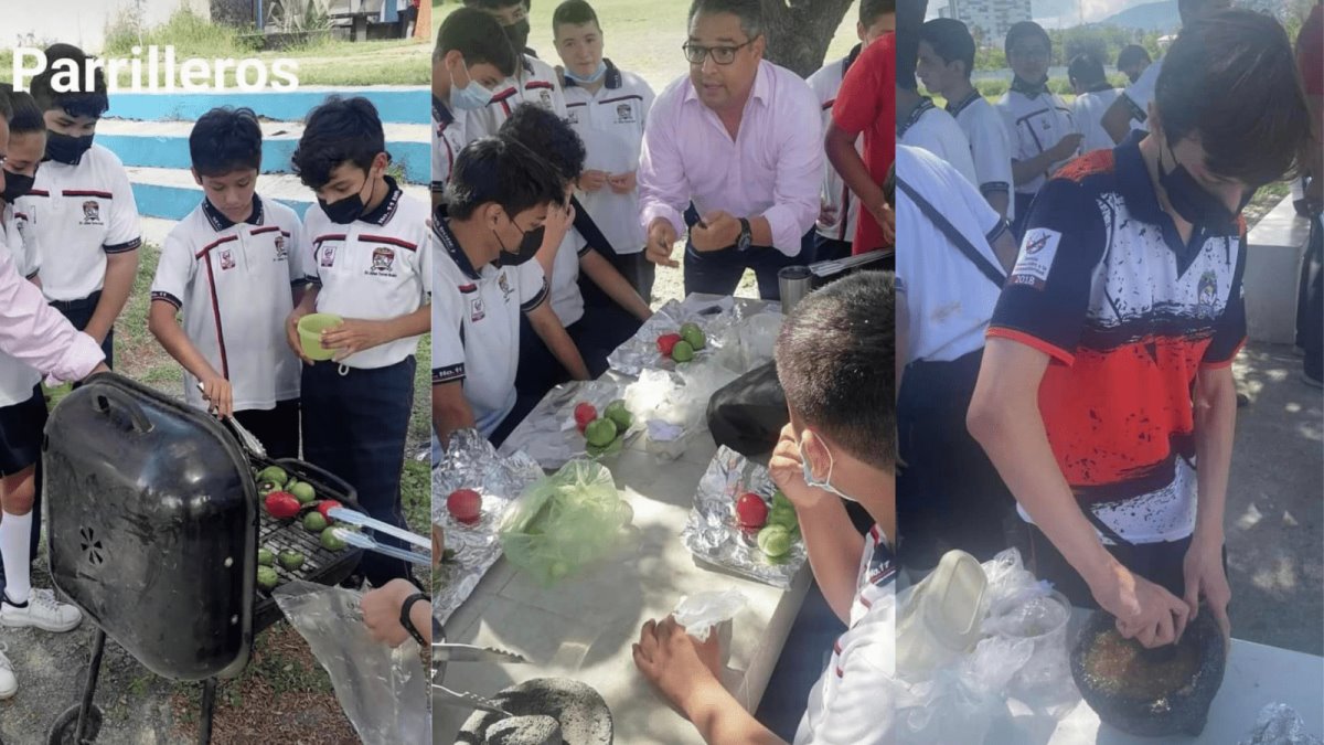 Se Arm La Carnita Asada Ense An A Alumnos De Secundaria A Prepararla