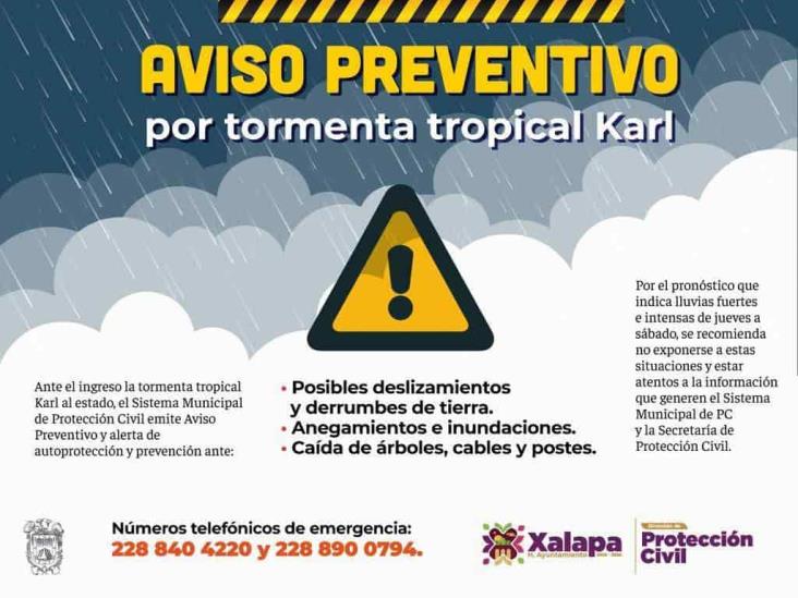 Emiten Aviso Preventivo Y Alerta En Xalapa Por Paso De Karl