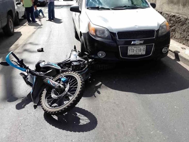 Motociclista Se Lesiona Al Ser Chocado Por Auto En Xalapa