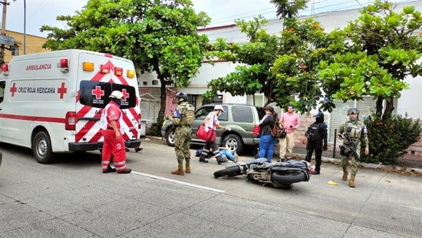 Motociclista Derrapa Al Ser Atropellado Por Un Taxi En Calles De Veracruz