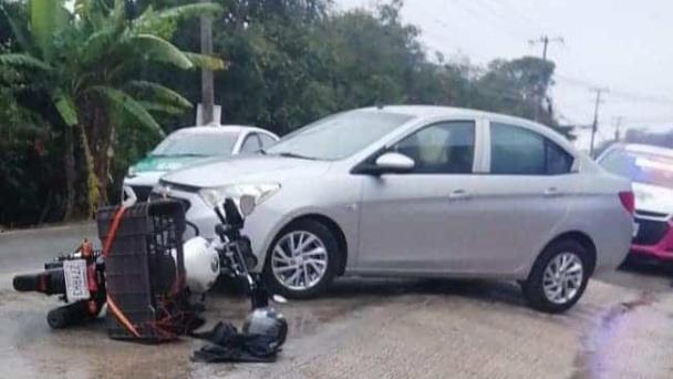 Choque Entre Moto Y Auto Deja Un Lesionado En La Carretera Las Trancas