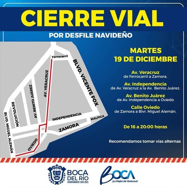 Estas Calles Estar N Cerradas En Boca Del R O Por Desfile Navide O