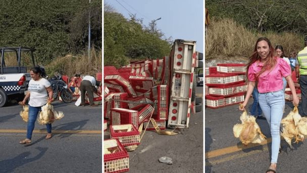 Volcadura De Cami N Con Pollos Engorda Causa Movilizaci N Y Solidaridad