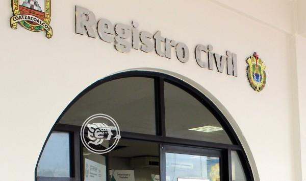 Limitarán servicios del Registro Civil en Coatzacoalcos; piden comprensión