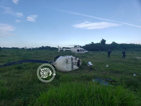 Helicóptero aterriza de emergencia; deja un herido