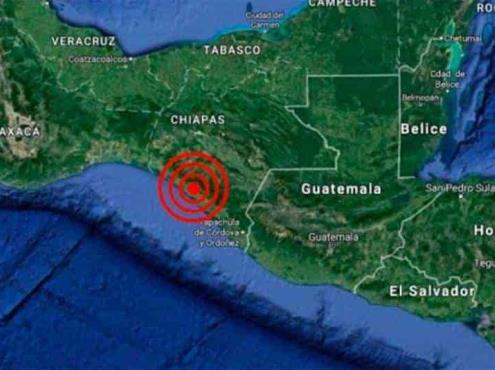 Se registra sismo con magnitud de 4.9 en Chiapas