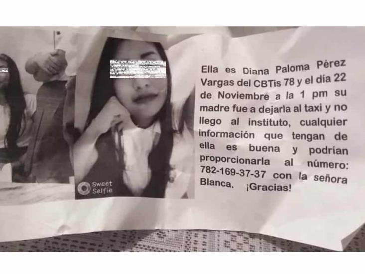 Diana se dirigía al Cbtis de Poza Rica; lleva cinco días desaparecida