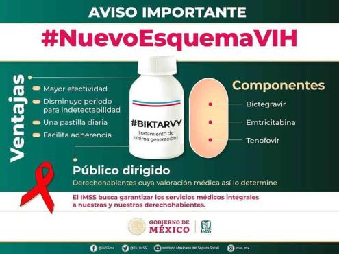 Aplicará IMSS nuevo esquema de medicamentos contra VIH en Veracruz