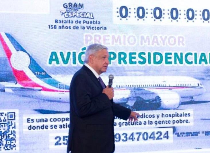 Anuncia AMLO rifa del avión presidencial para el 15 de septiembre