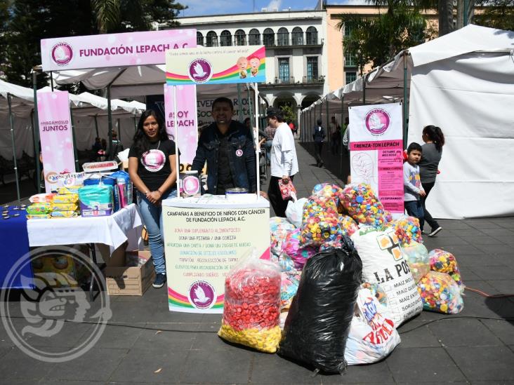 Realizan ‘Trenzatón’ en Xalapa; colectan apoyos para menores del Cecan
