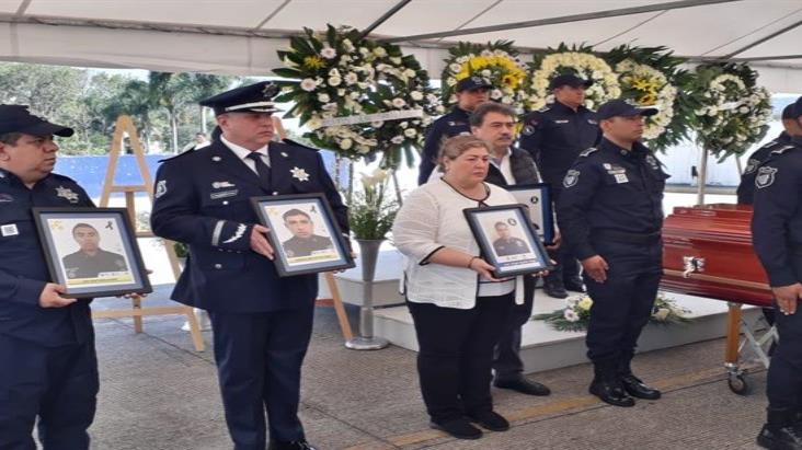 Con honores, despide SSP a policías caídos en Córdoba