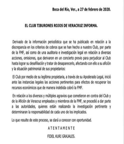 Acusa Fidel Kuri administración fraudulenta de la FMF