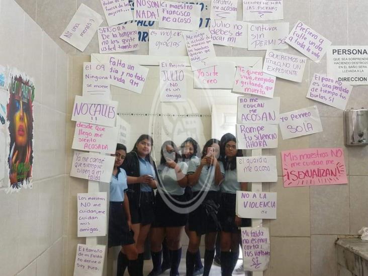 Estudiantes de Colegio de Bachilleres de Veracruz y del CETMAR alzan la voz en contra de acoso sexual