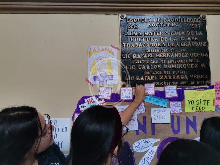 Estudiantes de Colegio de Bachilleres de Veracruz y del CETMAR alzan la voz en contra de acoso sexual