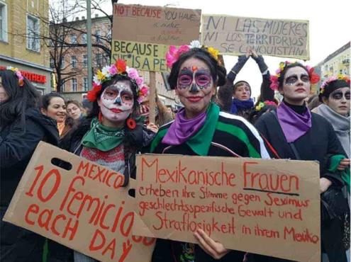En Alemania mexicanas exigen alto a la violencia