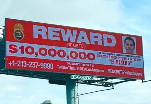 'El Mencho' y 'El Alfredillo' fugitivos más buscados colocados por DEA