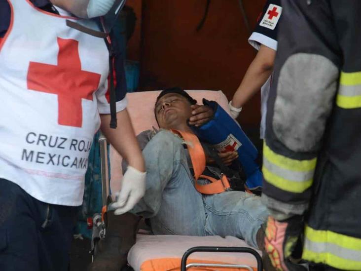 Soldador resulta herido luego de que tanque de gas explotara en Veracruz