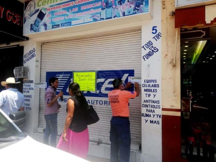 Clausuran 4 negocios más en Acayucan por ignorar sanidad