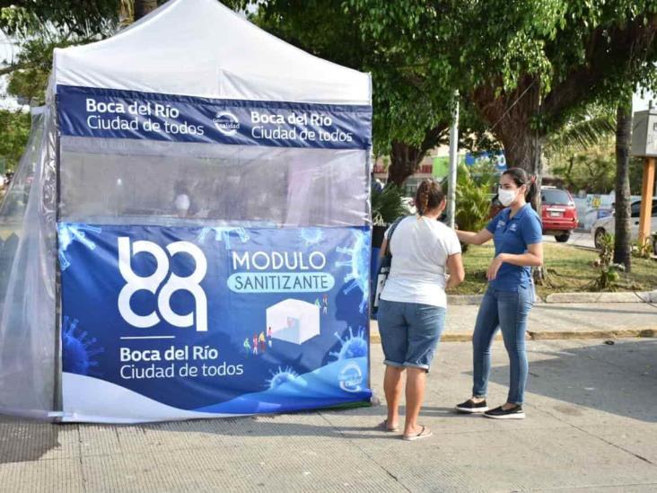 Continúan instalando filtros sanitarios en municipio de Boca del Río