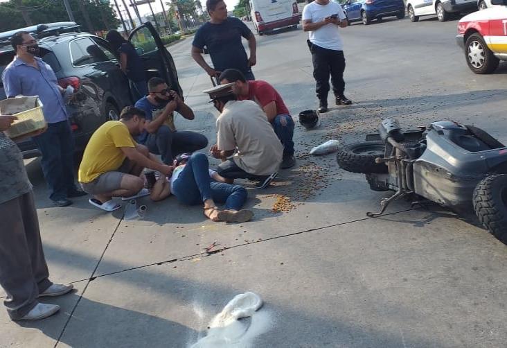 Se registra accidente en calles de Veracruz; deja 2 personas heridas