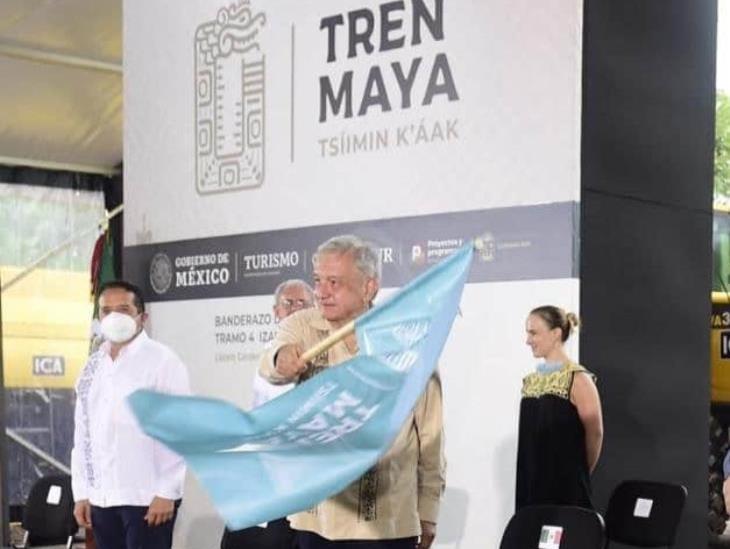AMLO da banderazo a las obras del Tren Maya