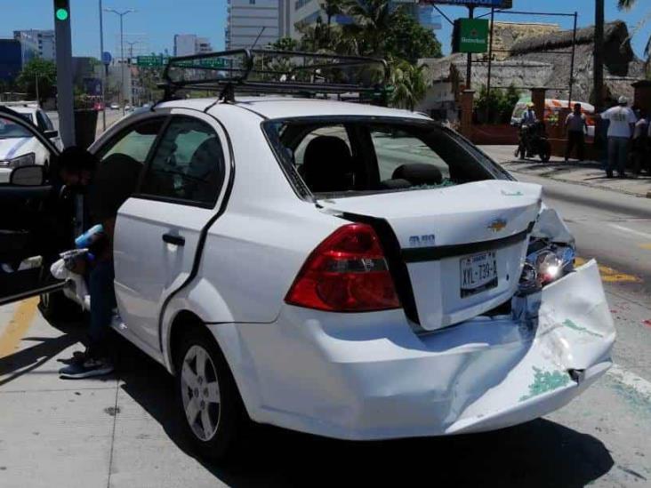 Se registra fuerte accidente en Bulevar Miguel Alemán