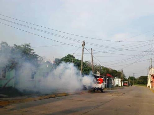 Fumigan para evitar brotes de dengue en Cosoleacaque