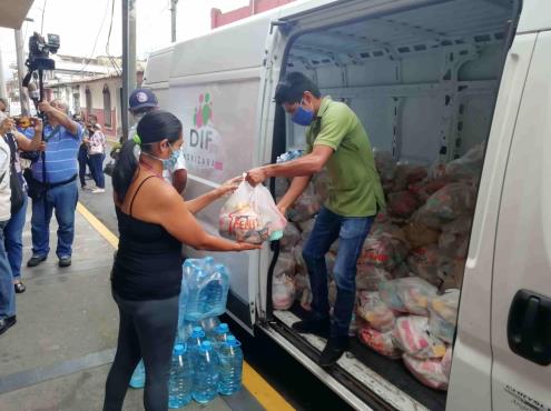 Reprochan  entrega selectiva de despensas en Veracruz