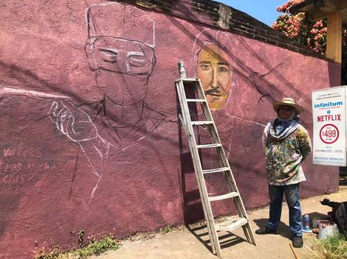 Pintan mural para transmitir esperanza y paz en Cosoleacaque