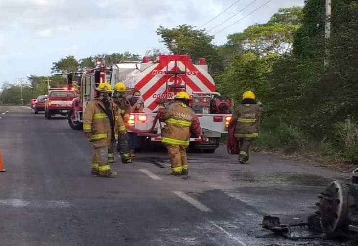 Se quema trailer en carretera Medellín-Paso del Toro; familia resultó lesionada