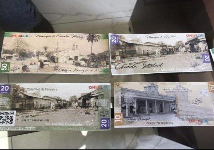 En Omealca imprimen su propia moneda para enfrentar la pandemia
