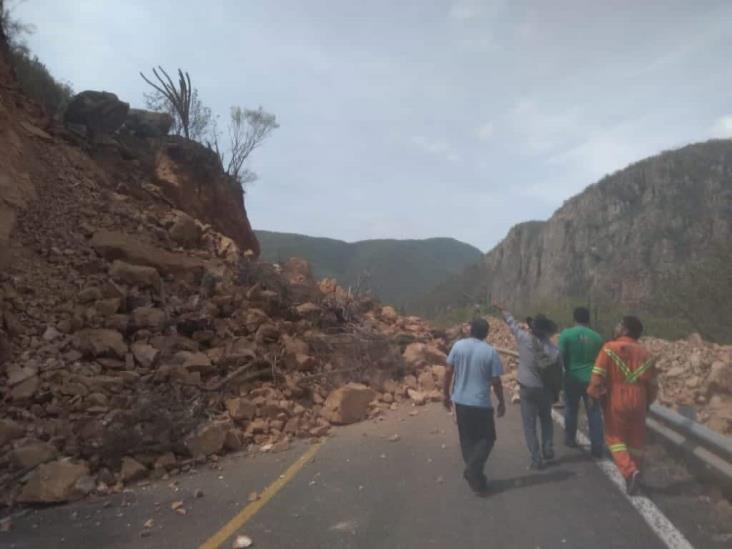 Deja el sismo derrumbes y grietas en Oaxaca
