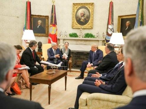 López Obrador y Trump se reúnen con comitivas en la Casa Blanca