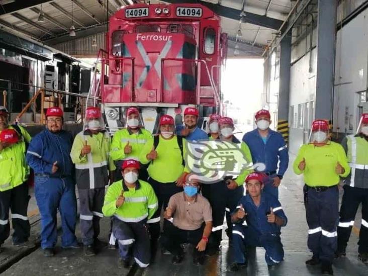 Entregan kits de sanitización por tercera ocasión a personal de ferrocarrileros