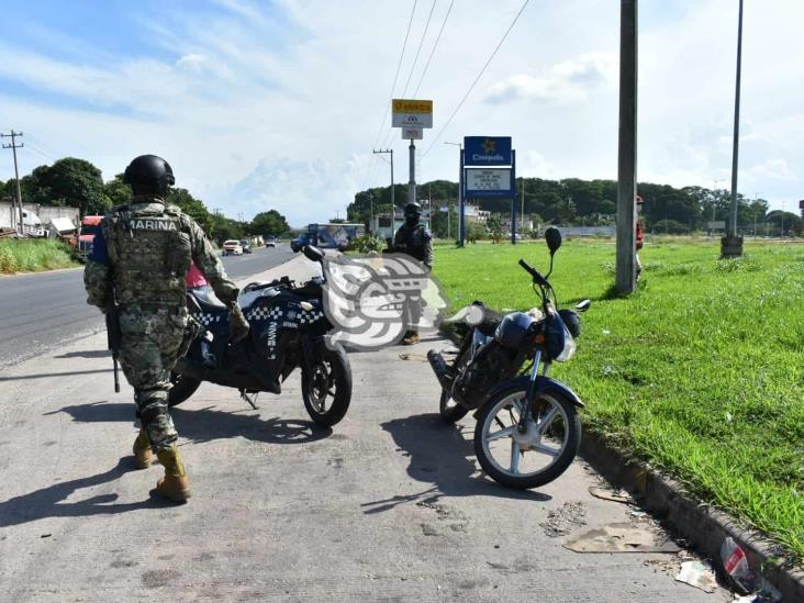 Caen dos hombres armados tras intento de asalto en Acayucan