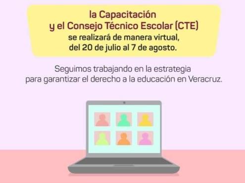 Virtual, capacitación y consejo técnico escolar de educación básica: SEV
