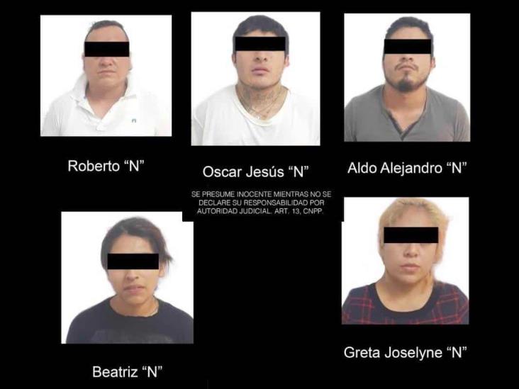 Captura SSP a cinco presuntos integrantes de grupo delictivo, en Coatepec