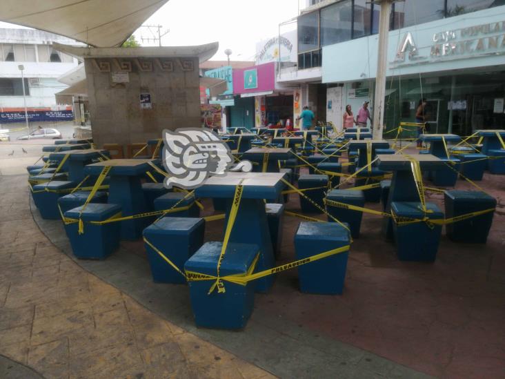 Áreas públicas de Tuxpan permanecen cerradas