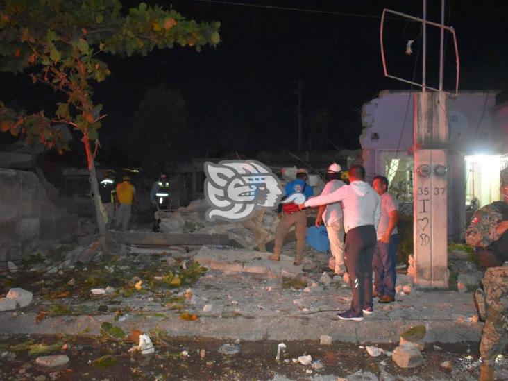 Se registra fuerte explosión en Soconusco; una vivienda destruida