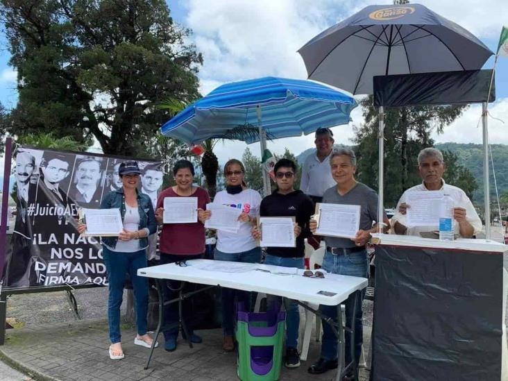 En Orizaba, más ciudadanos se suman a exigencia de juicio a ex presidentes