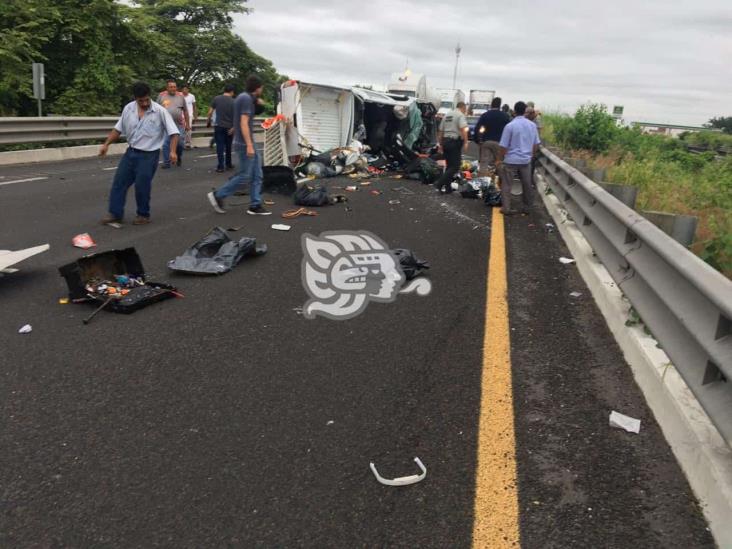 Fatal choque sobre autopista La Tinaja-Cosamaloapan