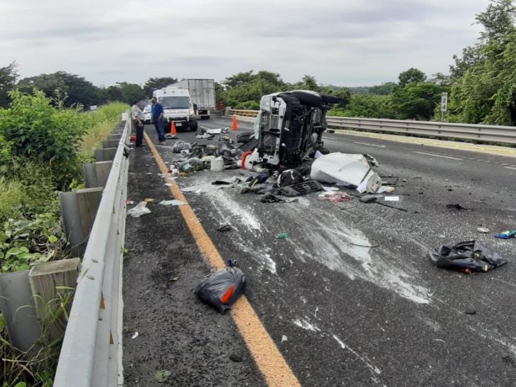 Fatal choque sobre autopista La Tinaja-Cosamaloapan