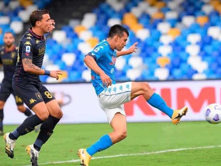 ‘Chucky’ Lozano anotó dos goles con Napoli ante Genoa