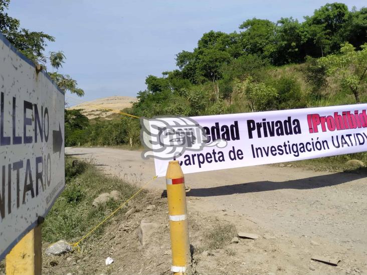 Por pleitos legales, cierran acceso al relleno sanitario de Poza Rica